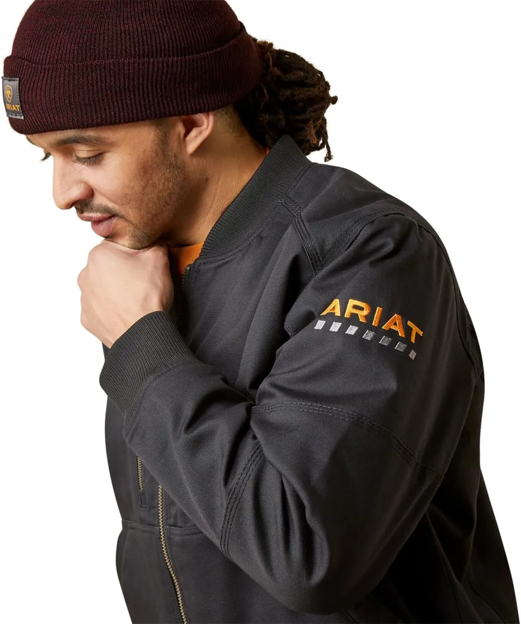Ariat Men's Rebar Stretch Canvas Bomber Jacket