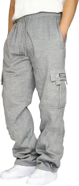 Casual Jogger Pants for Men Breathable Relaxed Fit Chino Outdoor Cargo Pants Workout Comfy Twill Jogging Sweatpants