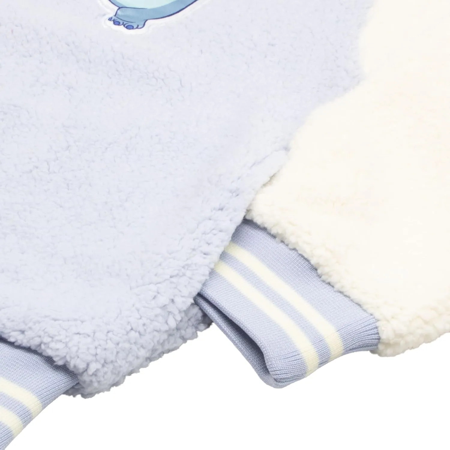 Disney Lilo & Stitch, Minnie Mouse Girls Fleece Varsity Jacket - Fuzzy Lightweight Zip-Up Bomber Jacket for Kids