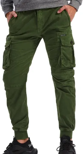ebossy Men's Multi-Pocket Military Combat Ripstop Jogger Cargo Pants with Rib Cuff
