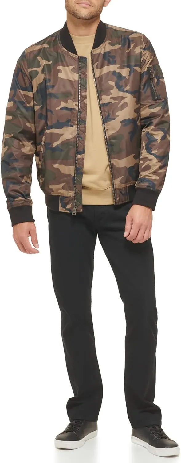Levi's Men's Flight Satin Unfilled MA-1 Bomber Jacket