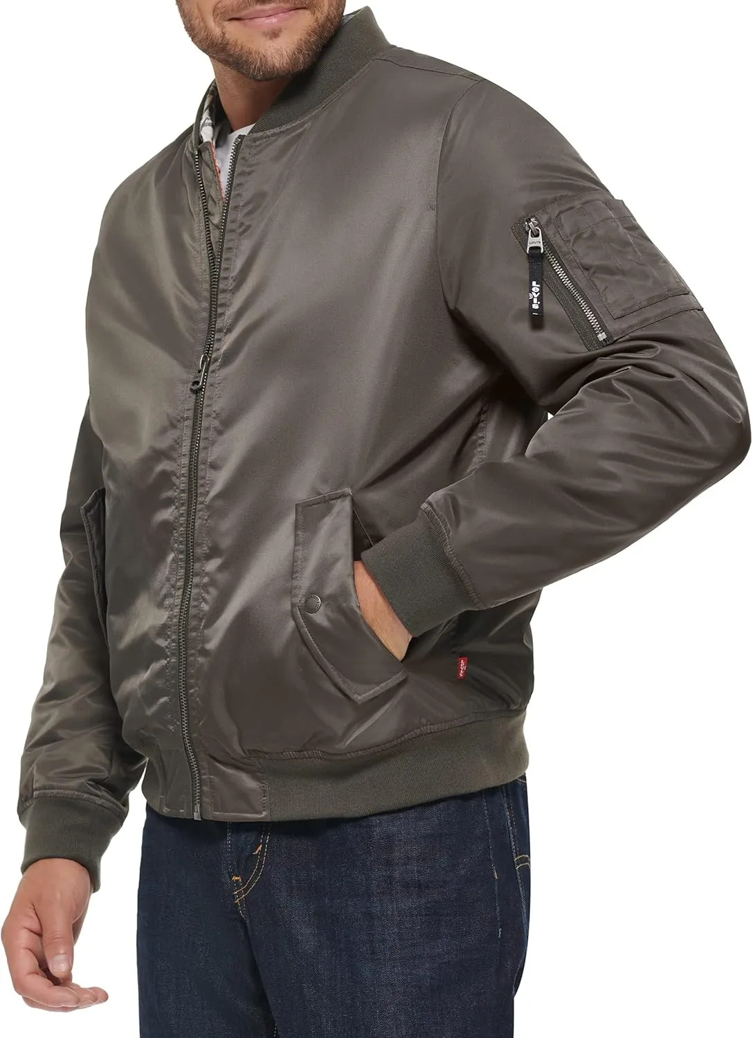 Levi's Men's MA-1 Flight Lightweight Zip-Up Bomber Jacket