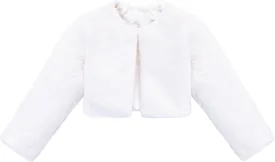 Lilax Girls Cozy Faux Fur Long Sleeve Crew Neck Dress Coat