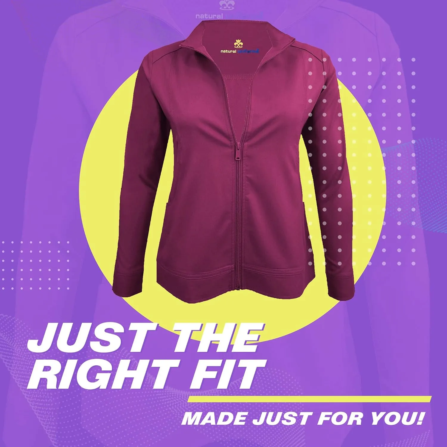 M&M SCRUBS Women's Ultra Soft Front Zip Warm-Up Scrub Jacket