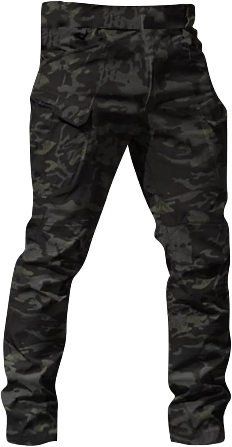 Men's Cargo Pants Stretch Tactical Pants Multi Pockets Hiking Ripstop Stretch Stylish Slim Fit Trousers 2025