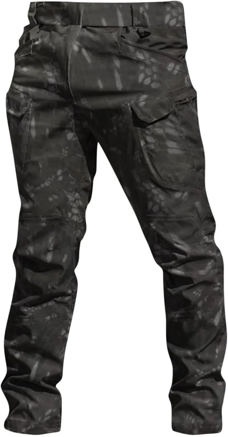 Men's Cargo Pants Stretch Tactical Pants Multi Pockets Hiking Ripstop Stretch Stylish Slim Fit Trousers 2025
