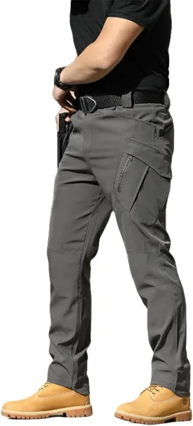 Men's Cargo Pants Stretch Tactical Pants Multi Pockets Hiking Ripstop Stretch Stylish Slim Fit Trousers 2025