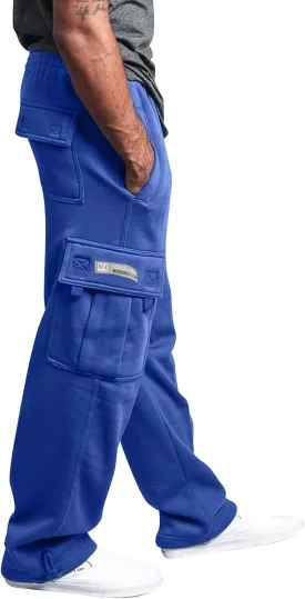 Men's Casual Jogger Pants Breathable Chino Relaxed Fit Outdoor Cargo Pants Athletic Baggy Twill Jogging Sweatpants