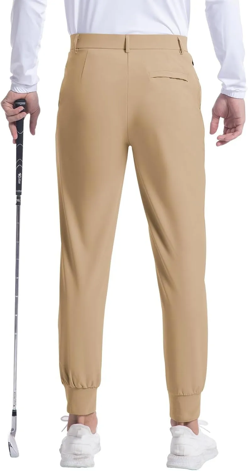 Men's Golf Joggers Pants Lightweight Stretchy Slim Fit Pants Casual Wear with Pockets for Golf Running Work Travel