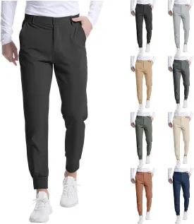 Men's Golf Joggers Pants Lightweight Stretchy Slim Fit Pants Casual Wear with Pockets for Golf Running Work Travel