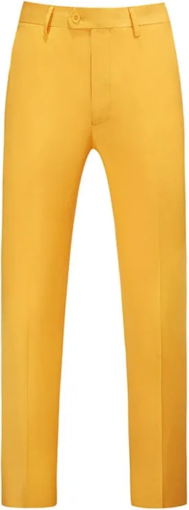 Mens Slim Fit Golf Pants Stretch Flat Front Straight Leg Chinos Dress Pant Big and Tall Casual Wrinkle Free Suit Pant