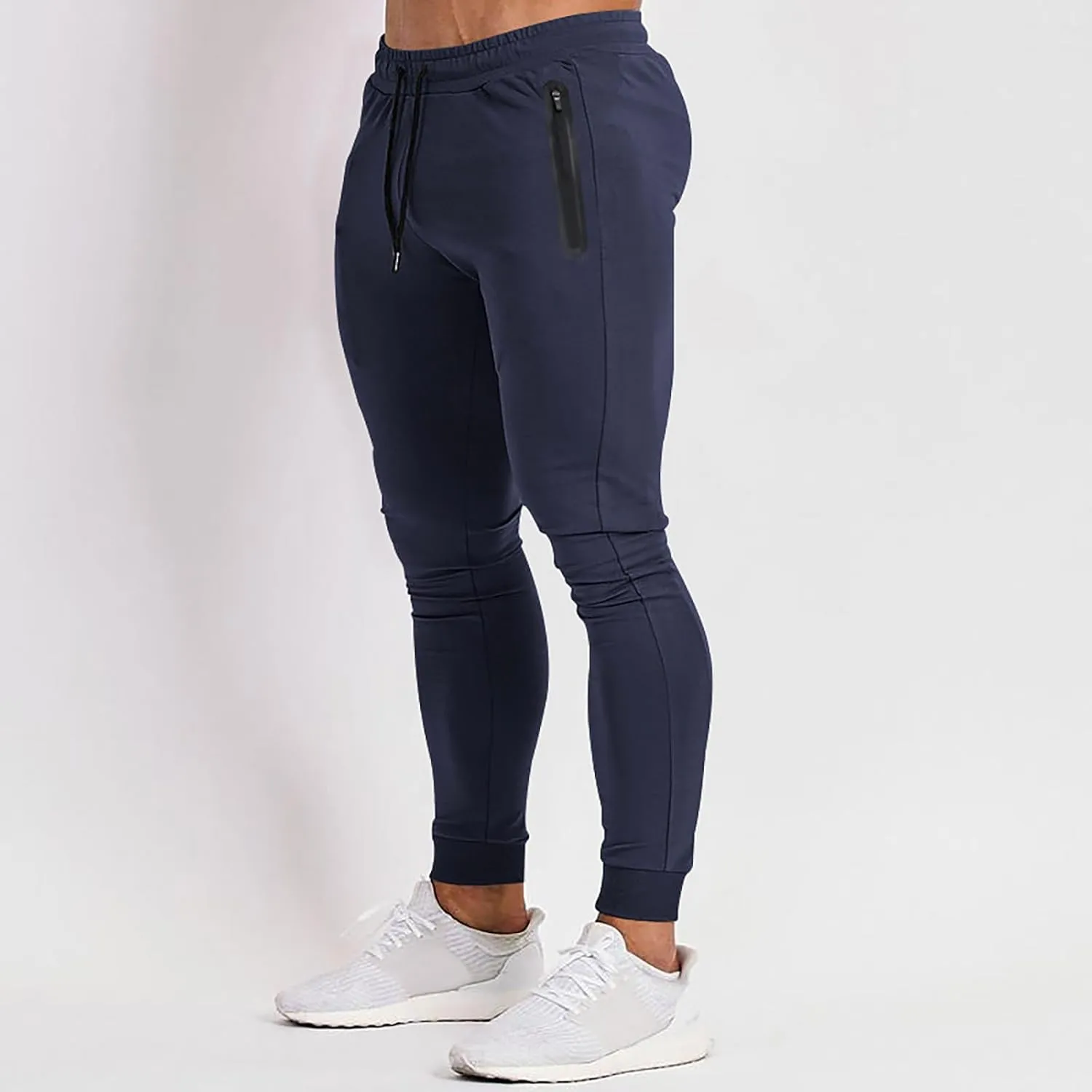 Mens Slim Fit Joggers Stretch Tapered Sweatpants Skinny Golf Athletic Workout Gym Training Pants with Pockets