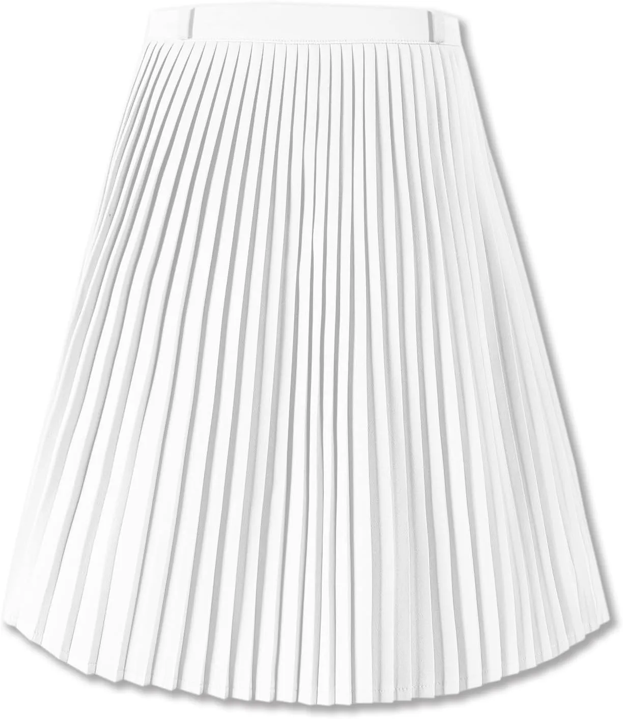 SANGTREE Women Midi Pleated Skirt, Stretchy High Waisted Casual Flowy Accordion Outdoor Travel Weekend Skirt