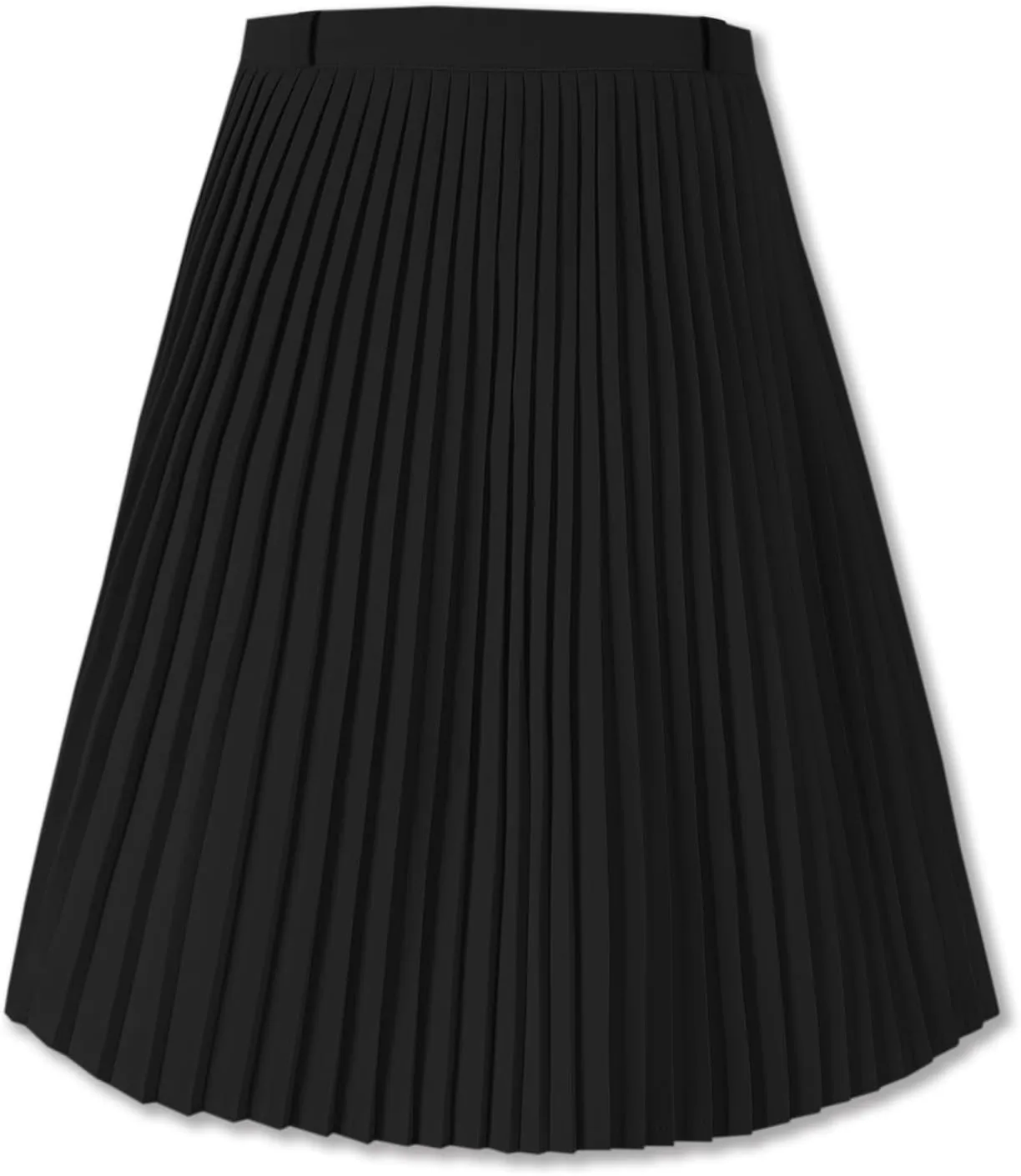 SANGTREE Women Midi Pleated Skirt, Stretchy High Waisted Casual Flowy Accordion Outdoor Travel Weekend Skirt