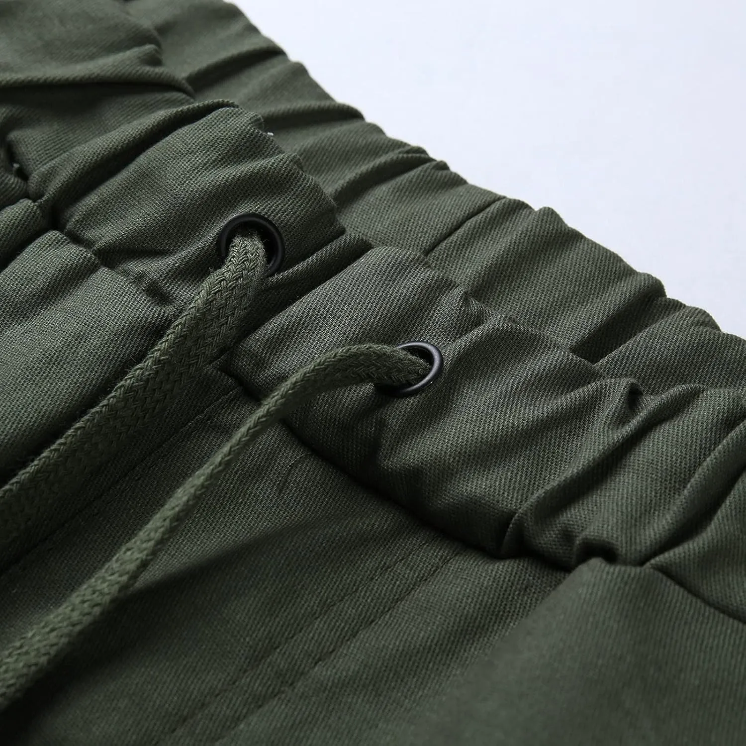 Slim Fit Work Jogger Pants for Men Stretch Twill Cotton Cargo Joggers Sweatpants Elastic Waist Cargo Hiking Pants