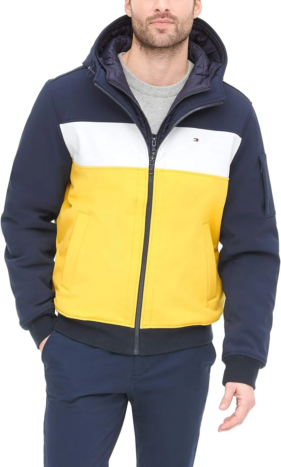 Tommy Hilfiger Men's Soft Shell Active Filled Bomber Jacket