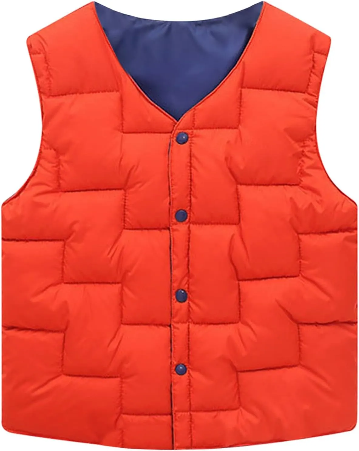 Unisex Soft Puffer Vest Coat Toddler Boys Girls Solid Sleeveless Button Up Warm Fall Winter Waistcoat Down Jacket