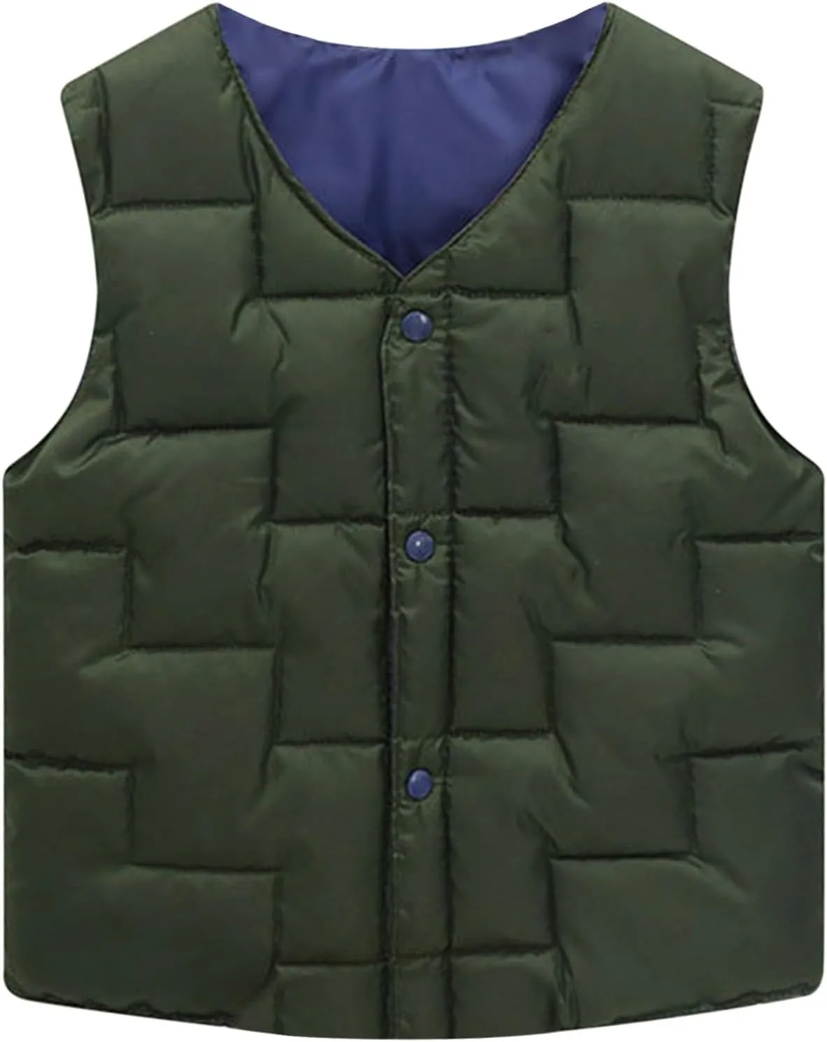 Unisex Soft Puffer Vest Coat Toddler Boys Girls Solid Sleeveless Button Up Warm Fall Winter Waistcoat Down Jacket