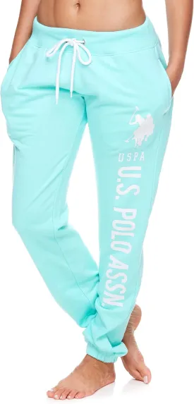 U.S. Polo Assn. Essentials Womens Sweatpants with Pockets, Comfy and Breathable French Terry Joggers for Women